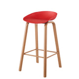 PP Material Seat Bar Stool with a Sturdy Metal Base