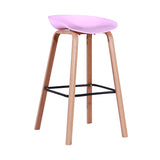 PP Material Seat Bar Stool with a Sturdy Metal Base