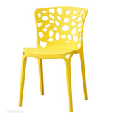 Hollow out stackable plastic chair