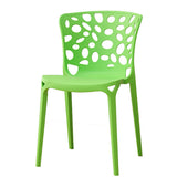 Hollow out stackable plastic chair