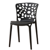 Hollow out stackable plastic chair