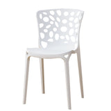 Hollow out stackable plastic chair