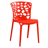 Hollow out stackable plastic chair