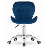 Navy Blue Velevt Office Desk Chair