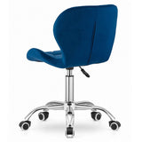 Navy Blue Velevt Office Desk Chair