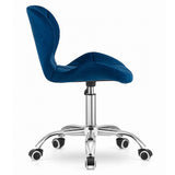 Navy Blue Velevt Office Desk Chair