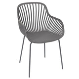 PP Material Armchair with Metal Legs