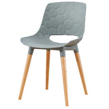 PP Material Chair Wood Legs