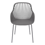 PP Material Armchair with Metal Legs