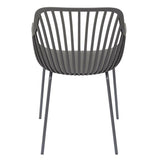 PP Material Armchair with Metal Legs