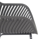 PP Material Armchair with Metal Legs