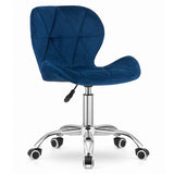 Navy Blue Velevt Office Desk Chair