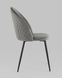 Hot Sale Dark Grey Velvet Dining Chair