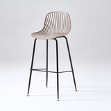 PP Material Bar Stool with Metal Base