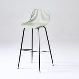 PP Material Bar Stool with Metal Base