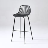 PP Material Bar Stool with Metal Base