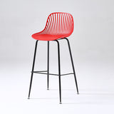 PP Material Bar Stool with Metal Base