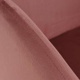 Contemporary Pink Velvet Dining Armchair