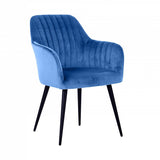 Comfortable Blue Upholstered Dining Chair