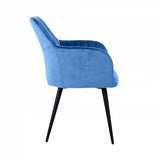 Comfortable Blue Upholstered Dining Chair