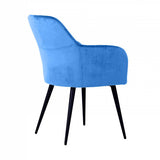 Comfortable Blue Upholstered Dining Chair