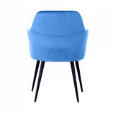 Comfortable Blue Upholstered Dining Chair