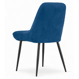 Deep Blue Comfy Upholstered Dining Chair