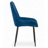 Deep Blue Comfy Upholstered Dining Chair