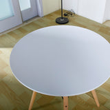 Round glass dining table