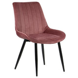 Stylish Pink Velvet Dining Chair