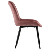 Stylish Pink Velvet Dining Chair