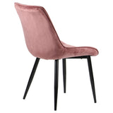 Stylish Pink Velvet Dining Chair