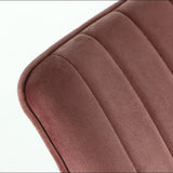 Stylish Pink Velvet Dining Chair