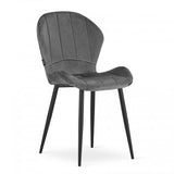 Comfort dark grey velvet dining chair