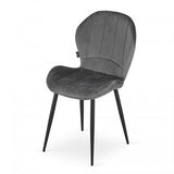 Comfort dark grey velvet dining chair