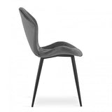 Comfort dark grey velvet dining chair