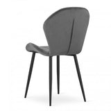 Comfort dark grey velvet dining chair