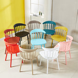 Stackable plastic dining chair