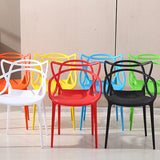 Outdoor plastic dining chair