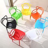 Outdoor plastic dining chair