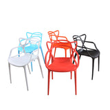 Outdoor plastic dining chair