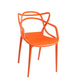 Outdoor plastic dining chair