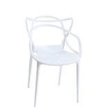 Outdoor plastic dining chair