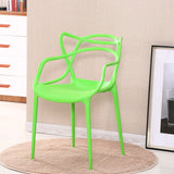 Outdoor plastic dining chair