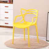 Outdoor plastic dining chair