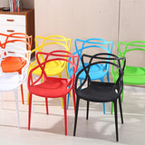 Outdoor plastic dining chair